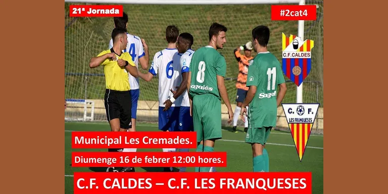 El CF Caldes rep al segon classificat a Les Cremades