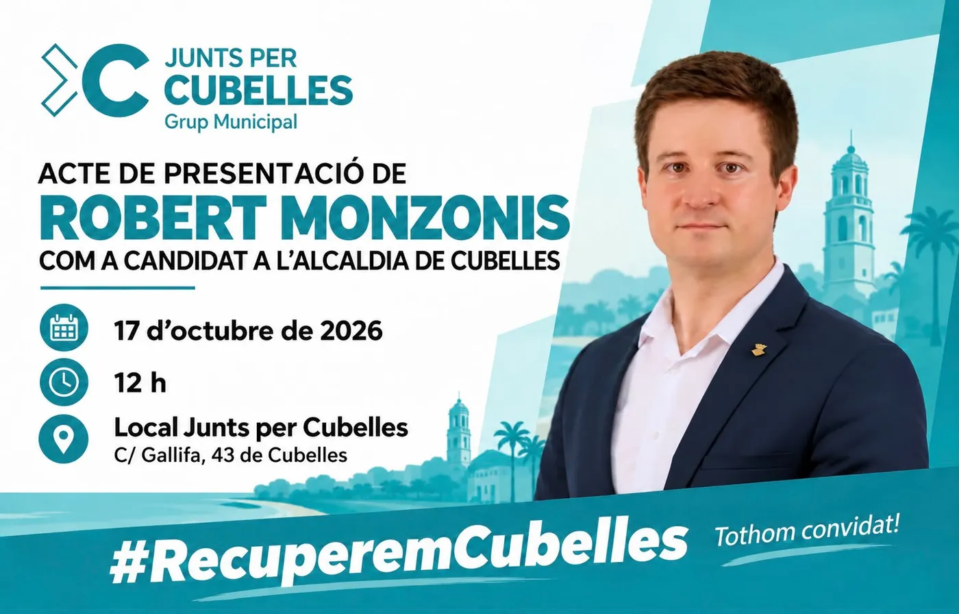 Junts per Cubelles presenta a Robert Monzonis com a candidat en un acte aquest dissabte