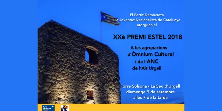 La JNC i el Partit Demòcrata concedeixen el Premi Estel 2018 a Òmnium Cultural i l’ANC de l’Alt Urgell