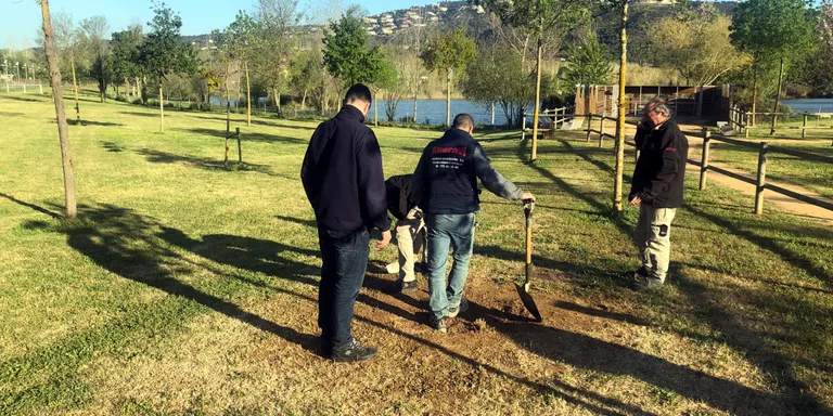 Uns desconeguts s'emporten el monòlit de Platja d'Aro que l'Ajuntament va instal·lar al parc dels Estanys