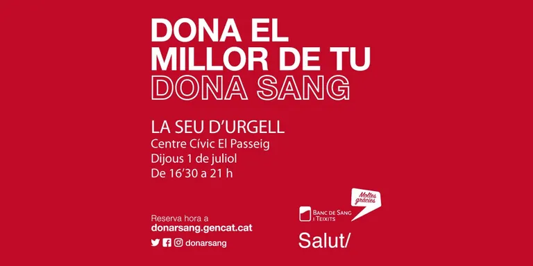 Campanya de donació de sang a la Seu d'Urgell