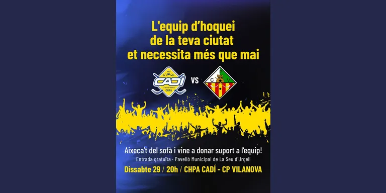 El CHPA Cadí afronta un partit decisiu per a la permanència contra el CP Vilanova