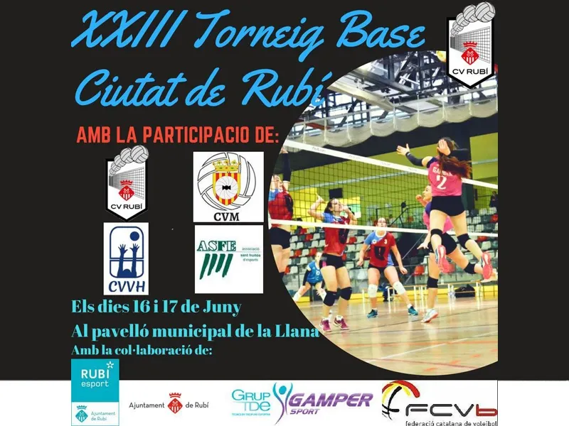 El cartell de la 23a edició de les 24 Hores de Vòlei base a Rubí