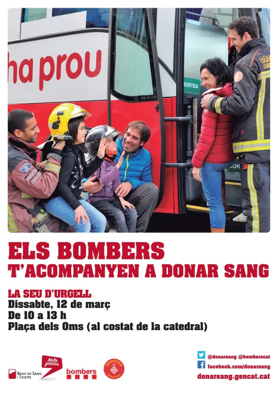 La Seu acull la campanya 'Els bombers t'acompanyen a donar sang'