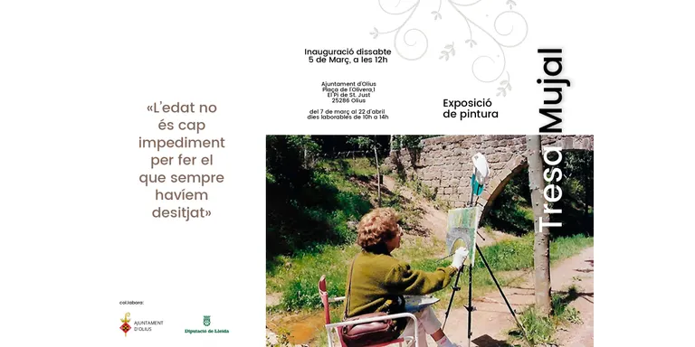 Inauguren a l'Ajuntament d'Olius una exposició de pintura pòstuma de Teresa Mujal