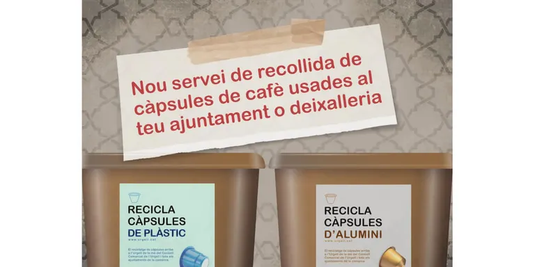 El Consell Comarcal reciclarà les càpsules de cafè multimarca de plàstic o d'alumini