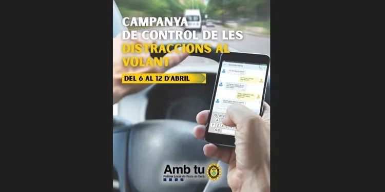 Les policies locals del Baix Gaià duran a terme la setmana vinent una campanya especial de control i vigilància de distraccions al volant