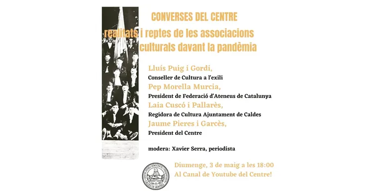 El Centre Democràtic proposa una xerrada sobre les associacions culturals i la pandèmia