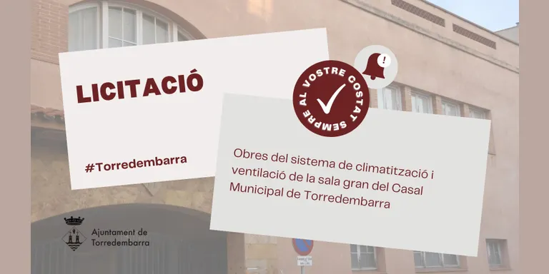 L'Ajuntament licita la climatització de la sala gran del Casal