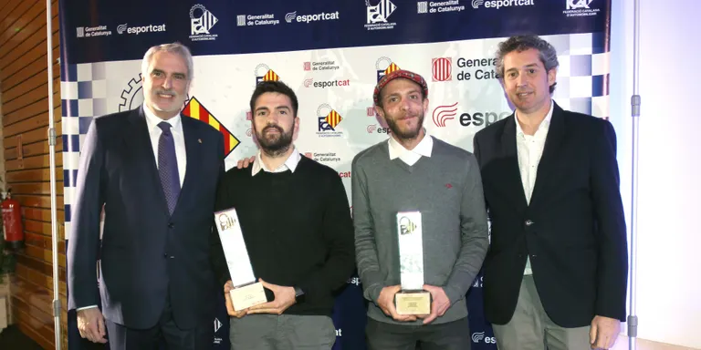 La Federació Catalana d'Automobilisme ha guardonat els pilots solsonins Aleix Vila i Nacho Paz
