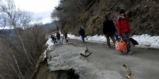 Els 15 veïns de Baiasca, al Pallars Sobirà, aïllats per l'esfondrament de l'única carretera d'accés a la població