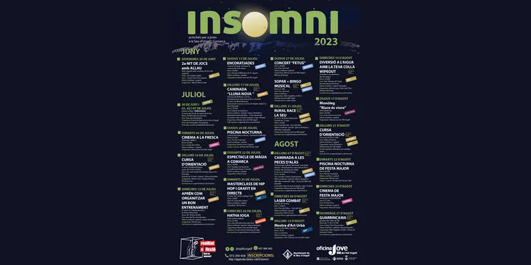 La Seu d'Urgell comptarà un any més amb el programa jove Insomni 2023