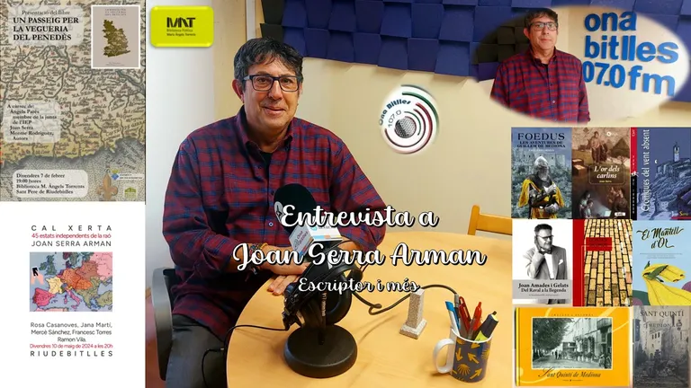 Entrevista a Joan Serra Arman relacionada amb la seva darrera novel·la "Un passeig per la vegueria del Penedès".