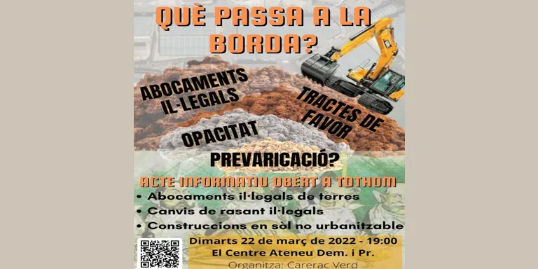 Carerac Verd apunta a presumptes delictes en els casos d'irregularitats urbanístiques a la Borda