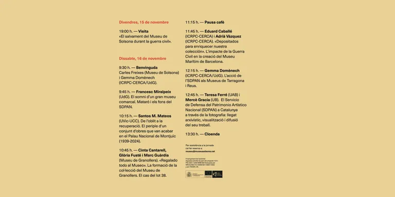 El Museu de Solsona acollirà aquesta setmana una doble jornada sobre l'empremta del franquisme en els museus catalans