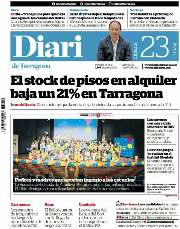 Consulta les portades dels diaris d'aquest 23 de maig