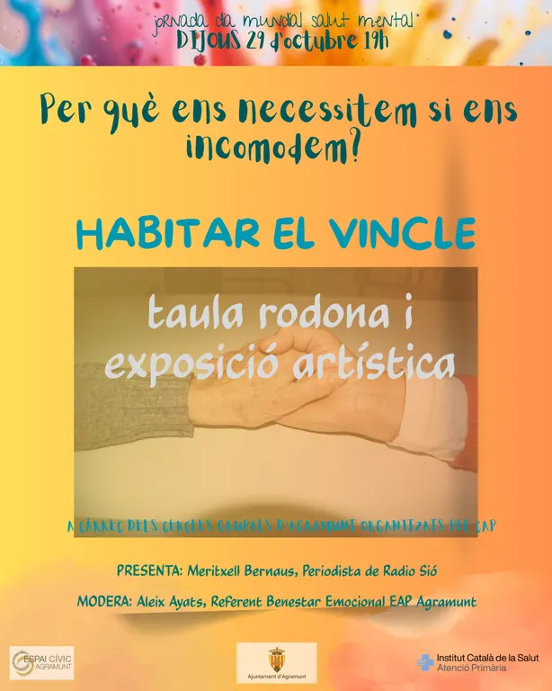 Els grups de suport del CAP organitzen la taula rodona i l’exposició artística ‘Habitar el vincle’