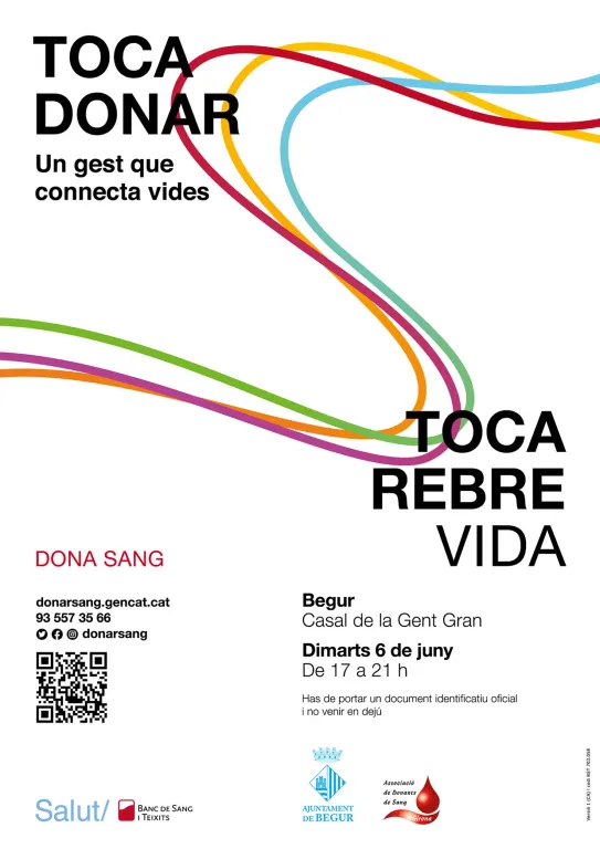El dimarts 6 de juny vine a donar sang!