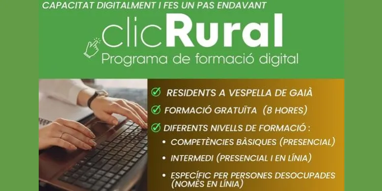 Vespella de Gaià s’adhereix al programa ‘Clic Rural’ impulsat per la Diputació de Tarragona
