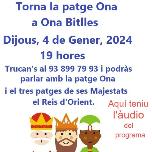 L’Ona i els tres patges de ses Majestats els reis d’Orient a ONA BITLLES