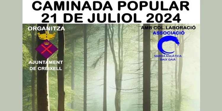 La 18a Caminada Popular de Creixell ‘La Mina de Gibert’, el diumenge 21 de juliol