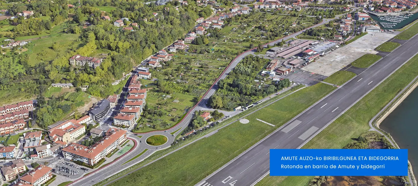 LA DIPUTACIÓN DE GIPUZKOA ACTIVA LA TRANSFORMACIÓN DE LOS ACCESOS A HONDARRIBIA CON LA NUEVA ROTONDA DE AMUTE