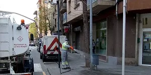 Acció especial de desinfecció als carrers de la Seu d'Urgell