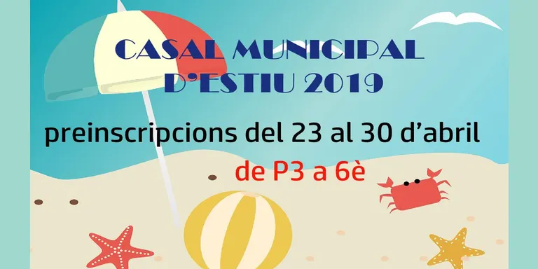Ja tenim l'estiu a tocar i per això en breu s'obriran les inscripcions al Casal d'Estiu Municipal