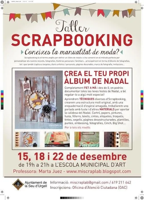 Taller d''scrapbooking' a l'Escola Municipal d'Art de la Seu