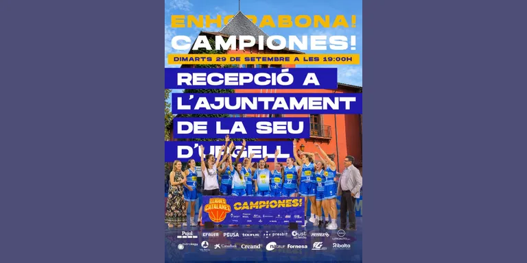 Recepció institucional al Cadí La Seu després de guanyar el títol de la Lliga Catalana