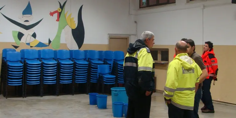 Goteres al col.legi Albert Vives a causa de la pluja