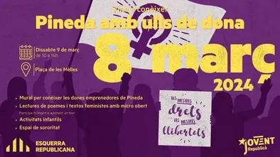 ERC fa una matinal del Dia de la Dona amb activitats a la plaça de les Mèlies