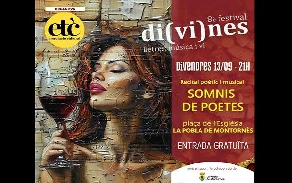 La Pobla de Montornès acull el recital poètic i musical 'Somnis de Poetes' en la primera actuació del 8è Festival Di(vi)nes