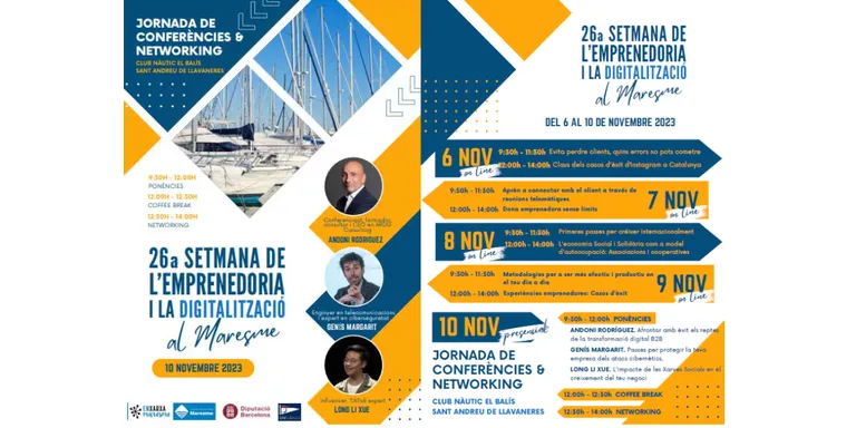 El CCM organitza la 26ª Setmana d'Emprenedoria al Maresme i la Digitalització
