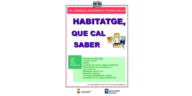 El Telecentre de l'Alt Urgell organitza una xerrada informativa sobre l'habitatge