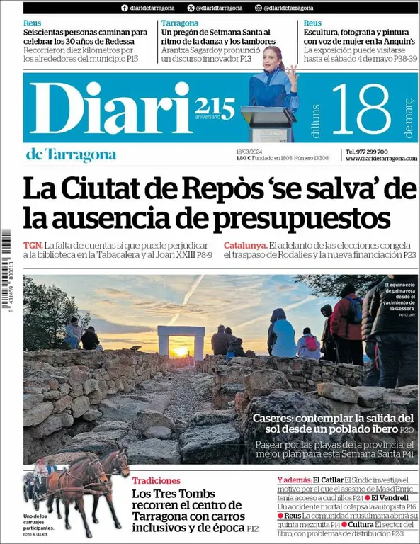 Cop d'ull als diaris d'aquest dilluns 18 de març
