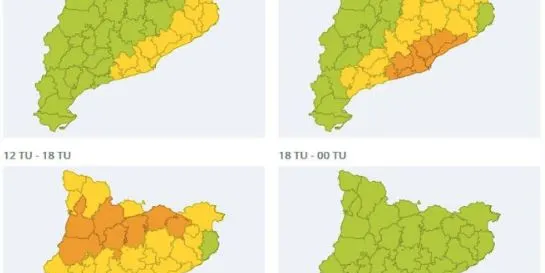Protecció Civil activa l’alerta del pla INUNCAT per fortes pluges