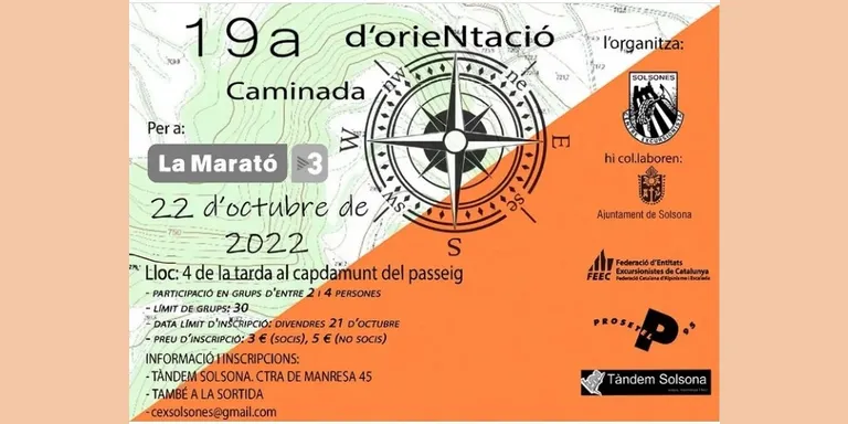 El Centre Excursionista del Solsonès programa per dissabte la 19a Caminada d'Orientació