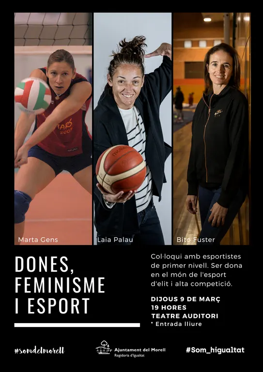 Laia Palau, Bito Fuster i Marta Gens abanderen el col·loqui 'Dones, feminisme i esport'
