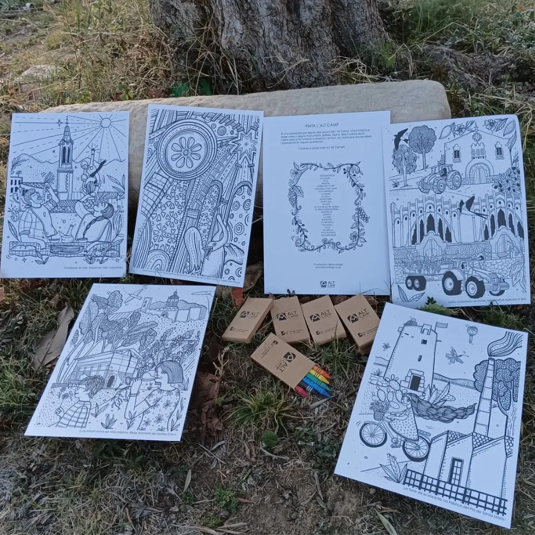 Pinta l’Alt Camp compta amb noves il·lustracions  per pintar i conèixer la comarca
