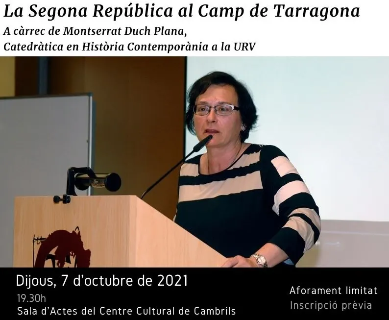 El centre cultural acollirà una conferència sobre la Segona República al Camp de Tarragona aquest dijous
