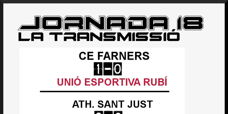 A PEU DE CAMP - JORNADA 18 - UE RUBÍ & OLÍMPIC CAN FATJÓ