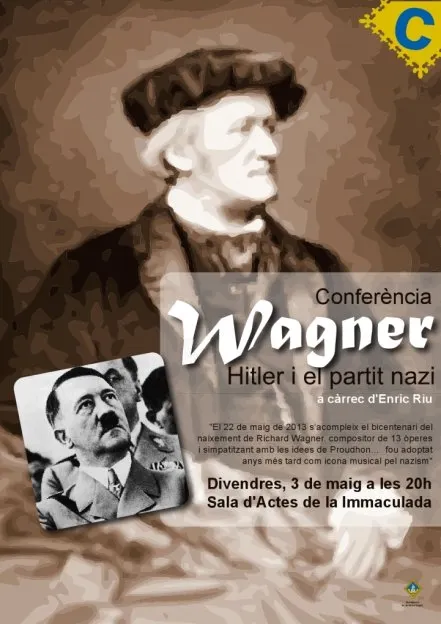 Enric Riu ofereix a la Sala de la Immaculada una conferència sobre Wagner i el nazisme