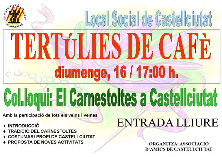 Castellciutat enceta els actes del Carnaval 2014 amb un col.loqui sobre la celebració