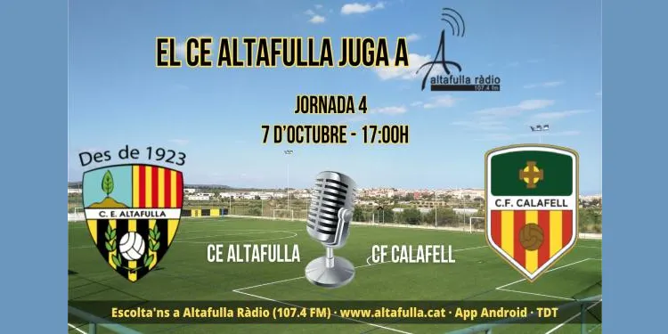 CE Altafulla – CF Calafell: la victòria urgeix al Joan Pijuan