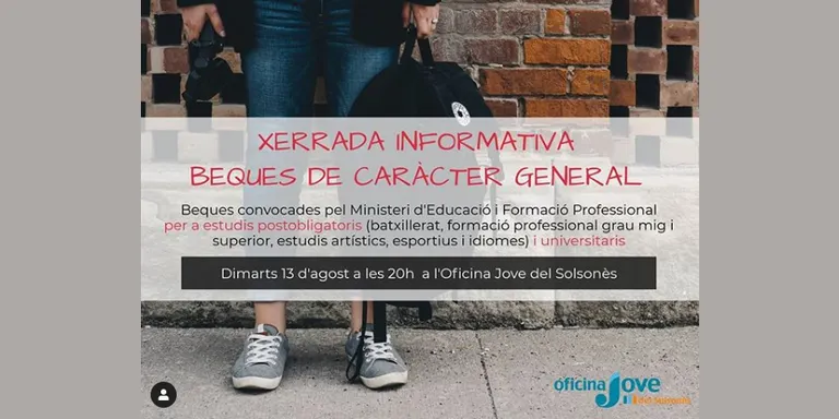 L'Oficina Jove organitza una xerrada informativa sobre beques