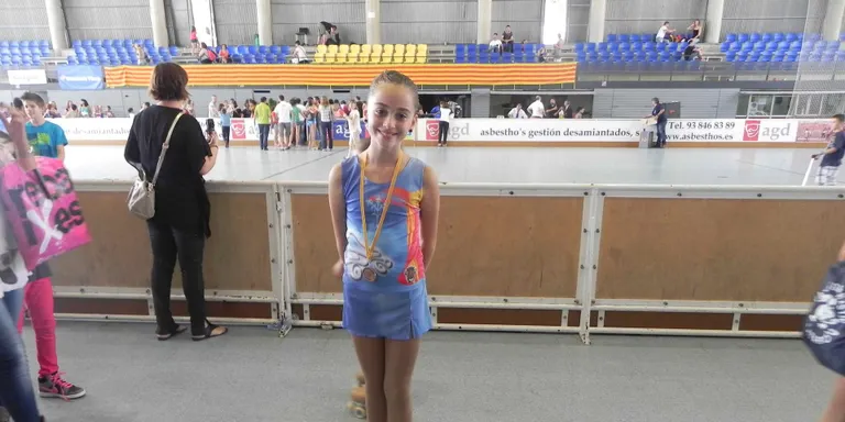 Aina Rubio, 8a al Campionat de Catalunya aleví de patinatge