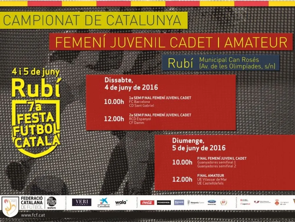 El camp de la Unió Esportiva Rubí acull el Campionat de Catalunya Femení Juvenil Cadet i Amateur