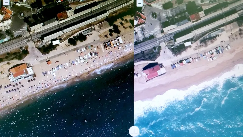 Es publiquen fotos aèries que permetran valorar els danys ocasionats pels temporals de mar