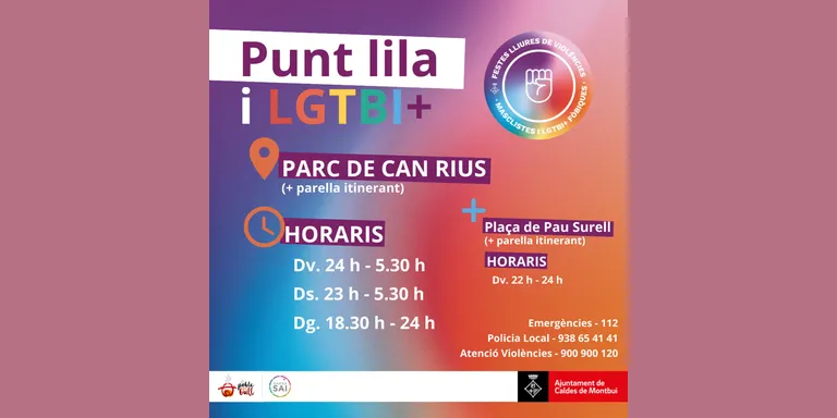 El Punt Lila amplia la presència durant la festa major i s’instal·larà al parc de Can Rius i, per primer cop, a la plaça Pau Surell
